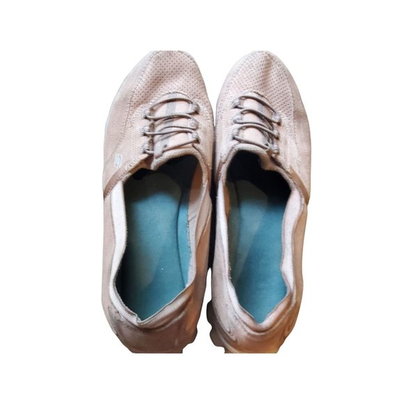 Skechers Lightweight Leather tan upper slip on with bungee Sz 8.5 - Picture 6 of 8